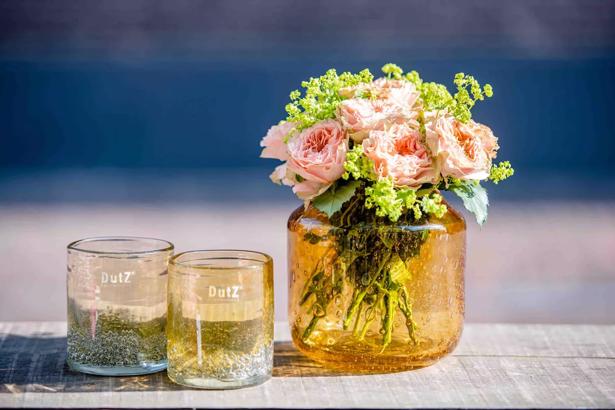 VASE GLITA - H16 D15 cm - GOLD BUBBLES by DutZ
