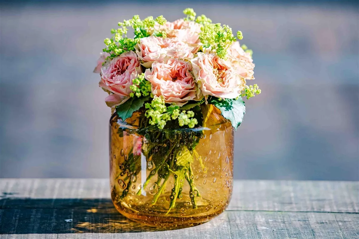 VASE GLITA - H16 D15 cm - GOLD BUBBLES by DutZ