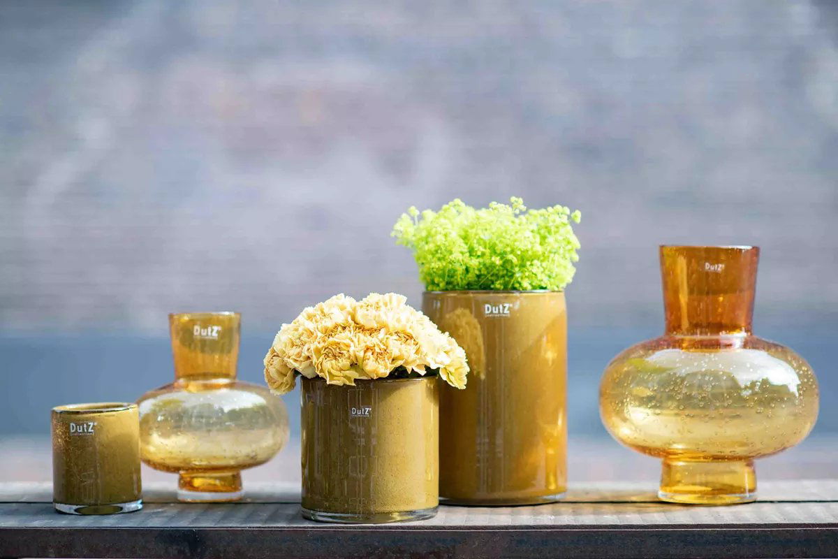 CYLINDER 3 Vase - H23 D16 cm - DARK CHEDDAR Colour by DutZ