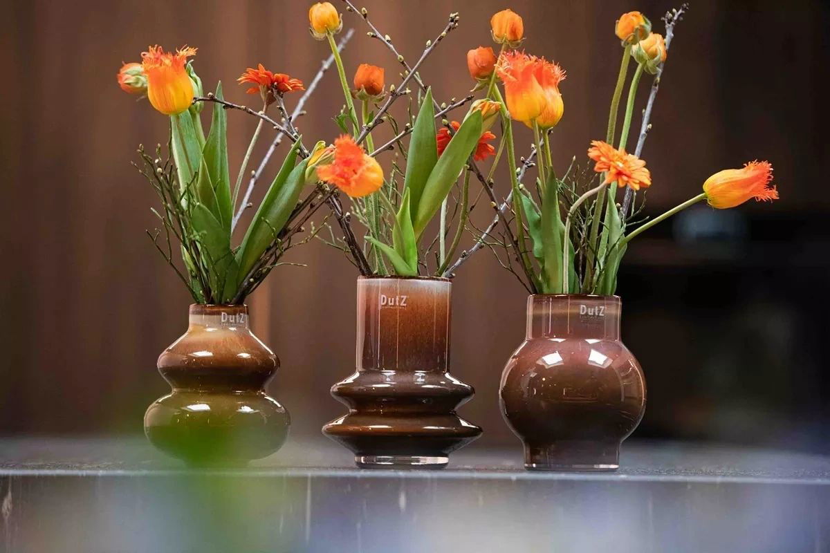 VASE RINGO- H18 D16 cm - MOCCA