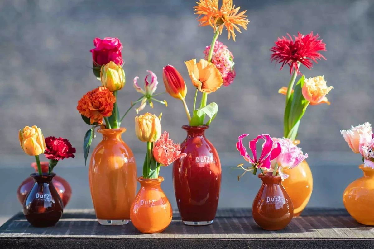 NADIEL RED TINTS BUDVASE SET