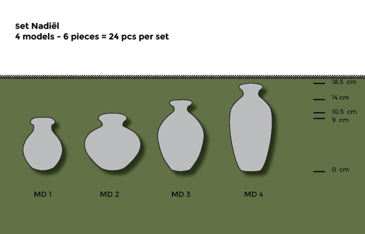 NADIEL TAUPE MIX Budvase Set - PN Home