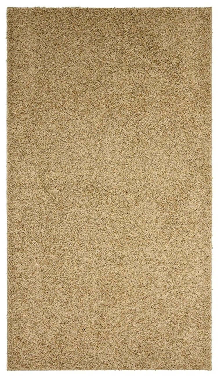Fiji Latte Beige Washable Solid Shaggy Rug - PN Home