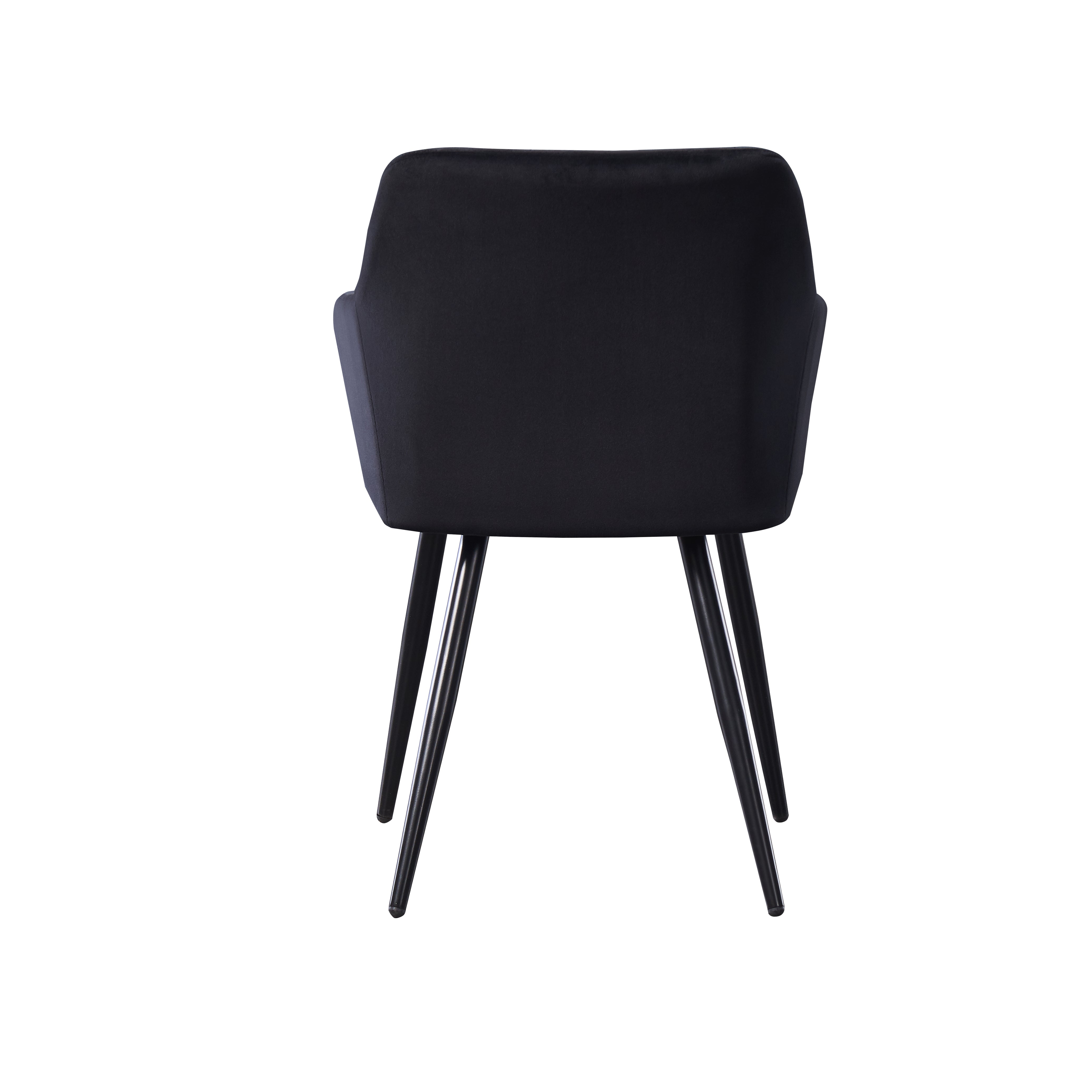 Camden Cosmo LUX Dining Set, a Table and Chairs Set of 4, Black/Dark Grey