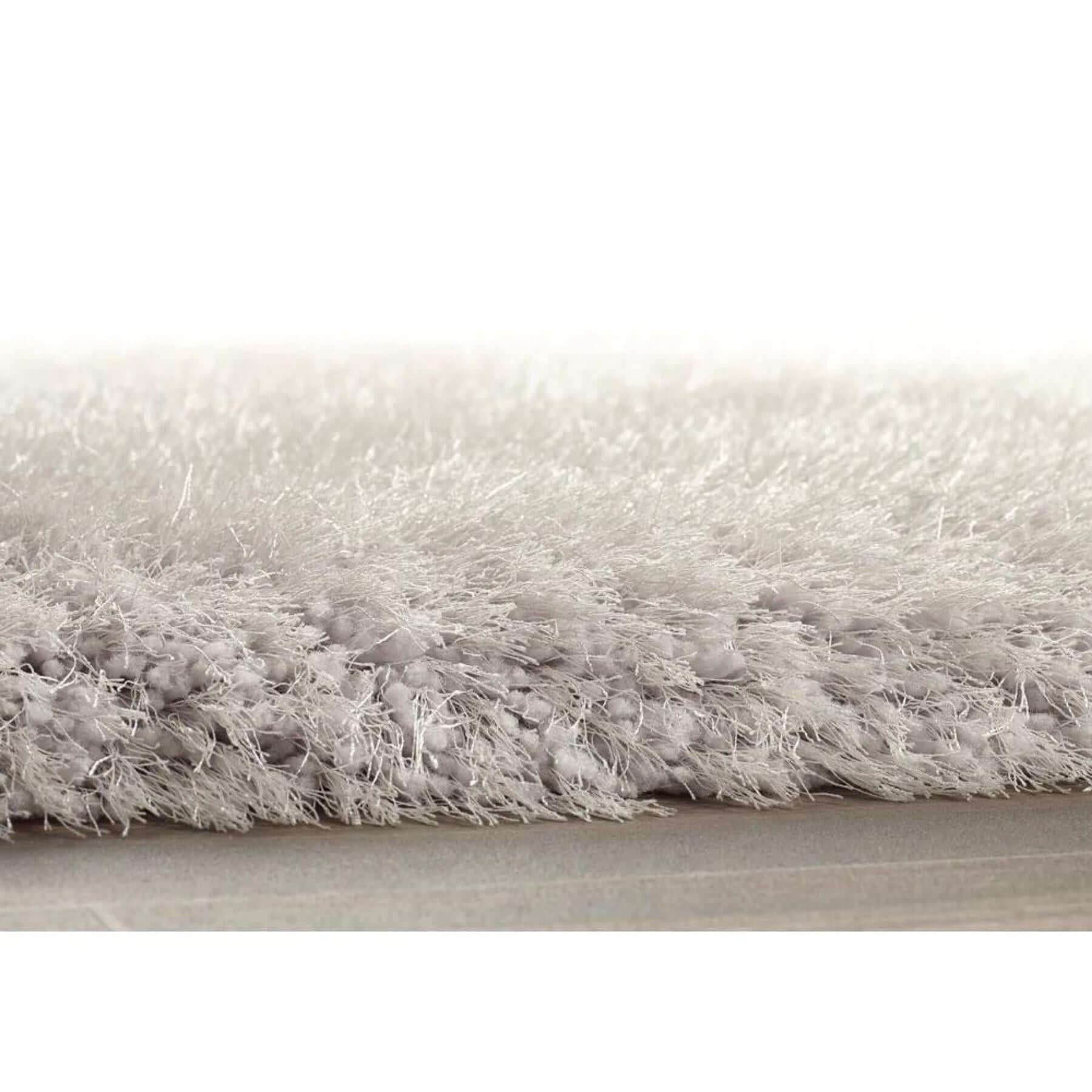 Extravagance Silver Grey Shaggy Rug - PN Home