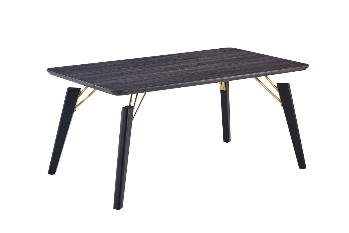 Sofia Cosmo Black LUX Dining Set with 6 Velvet Chairs