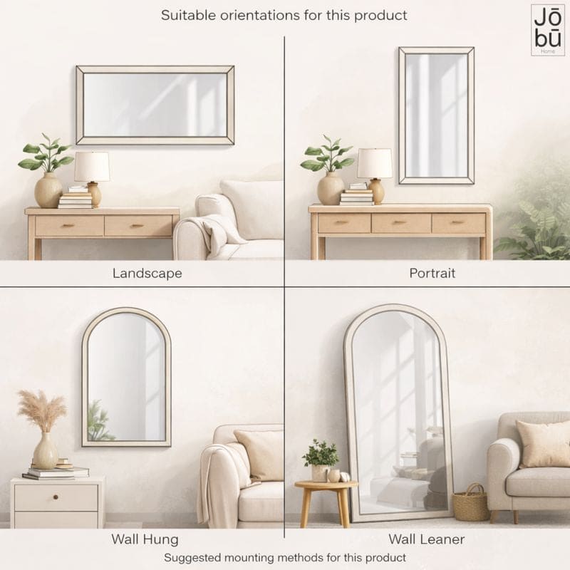 Emi - Full Length Black Metal Runway Oval Mirror - 180cm x 80cm - PN Home
