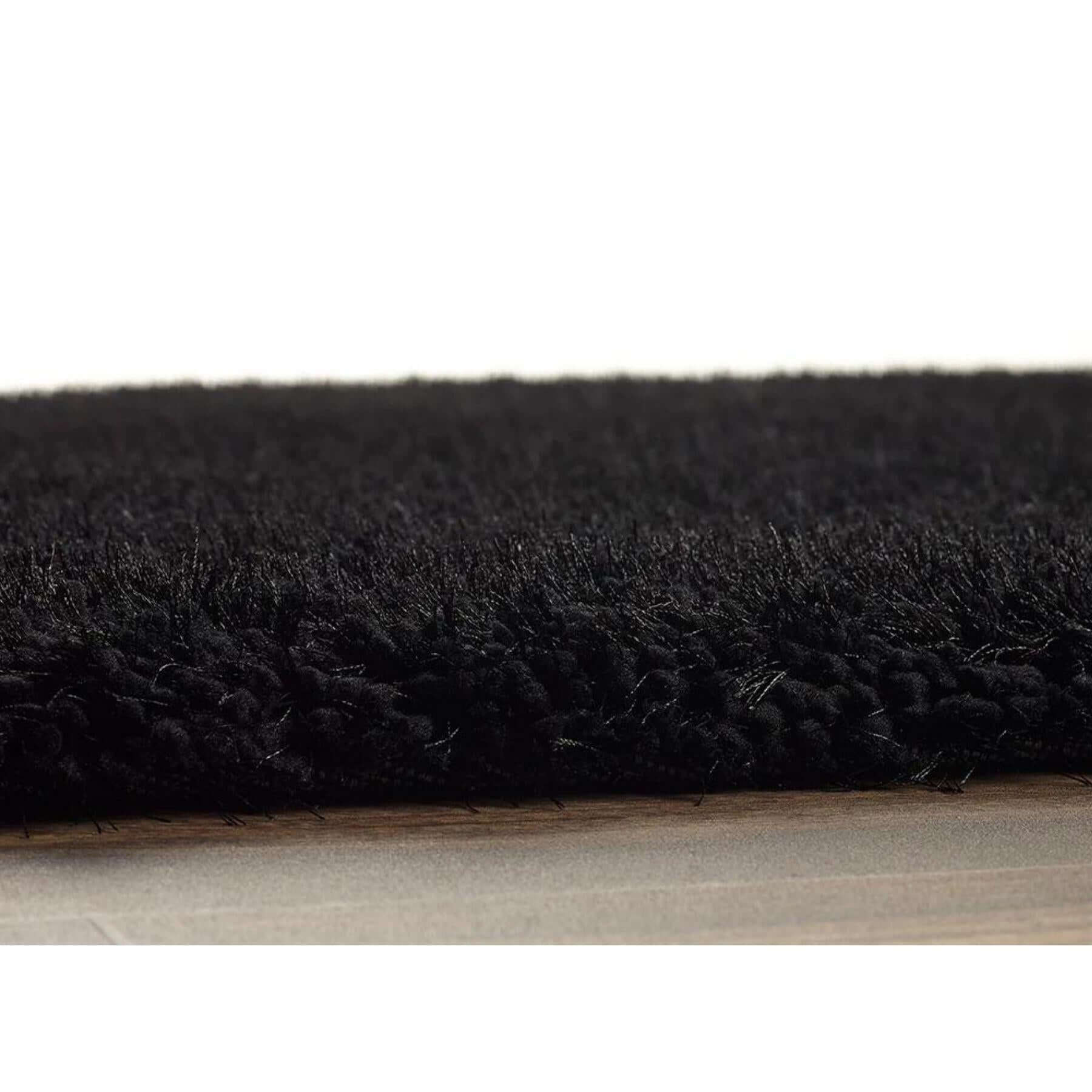Chicago Black Shaggy Rug - PN Home