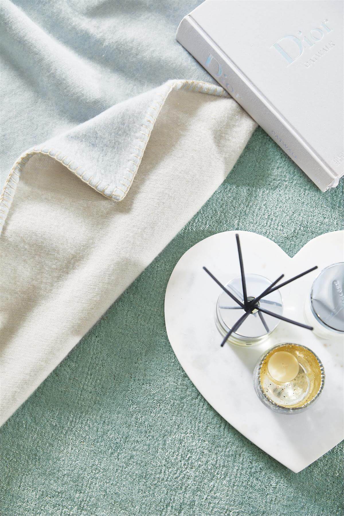 Hush Solid Aqua Luxury Rug - PN Home