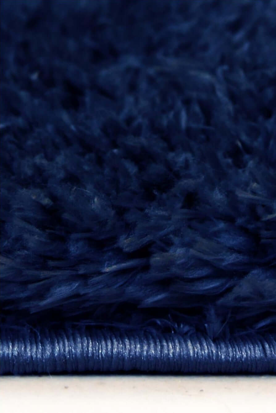 Lagom Navy Shaggy Rug - PN Home