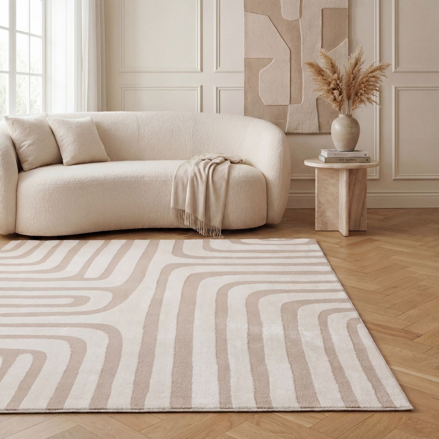 Loft Geometric Beige Rug - PN Home