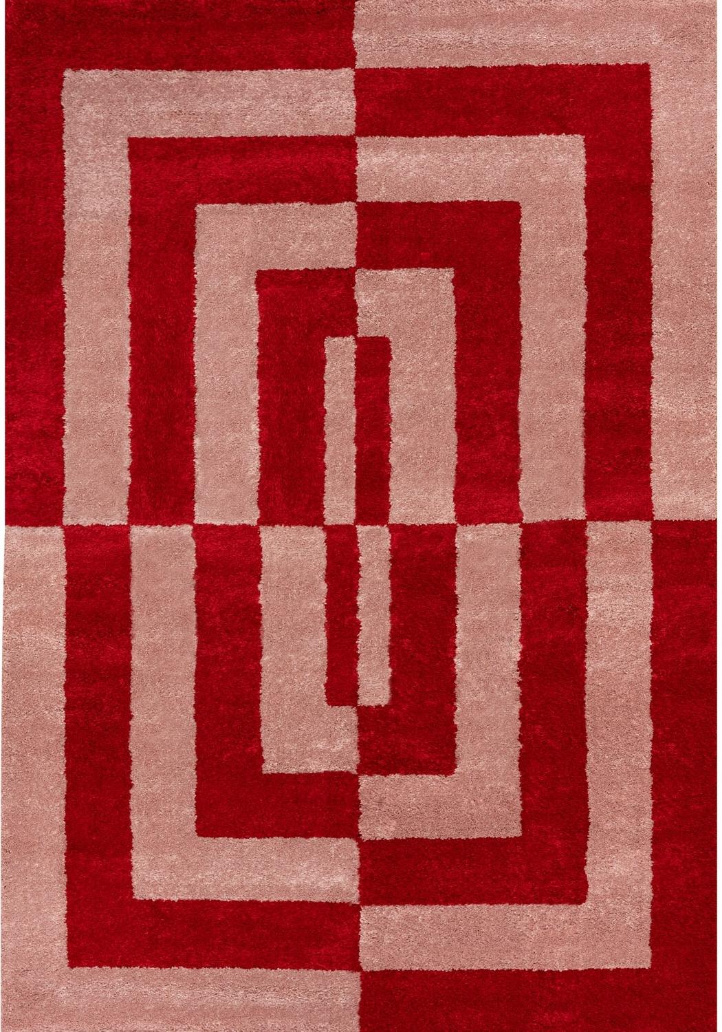 Joli Geometric Red & Pink Rug - PN Home