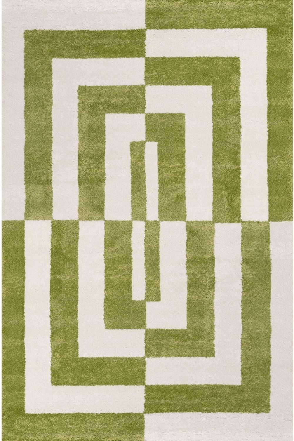 Joli Geometric Green & White Rug - PN Home