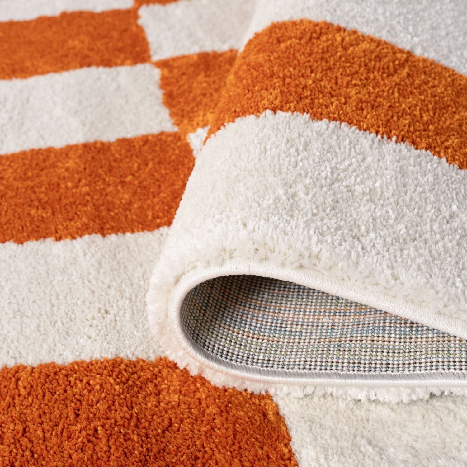 Joli Geometric Orange & White Rug - PN Home