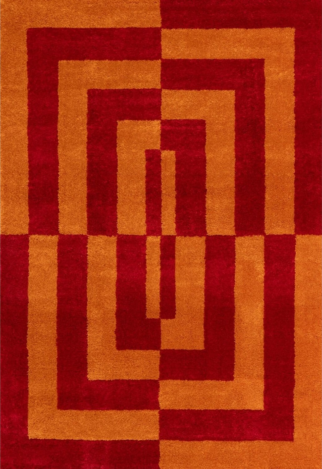 Joli Geometric Red & Orange Rug - PN Home