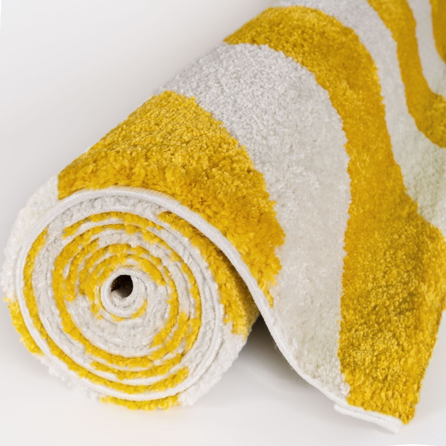 Joli Wave Yellow & White Rug - PN Home