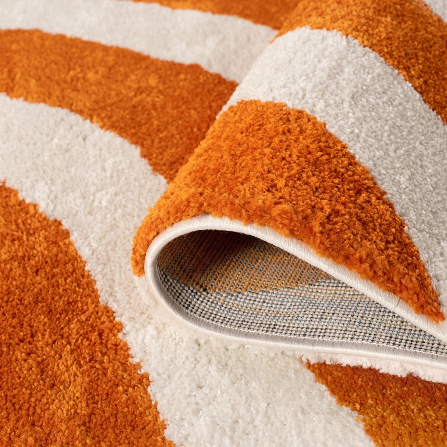 Joli Wave Orange & White Rug - PN Home