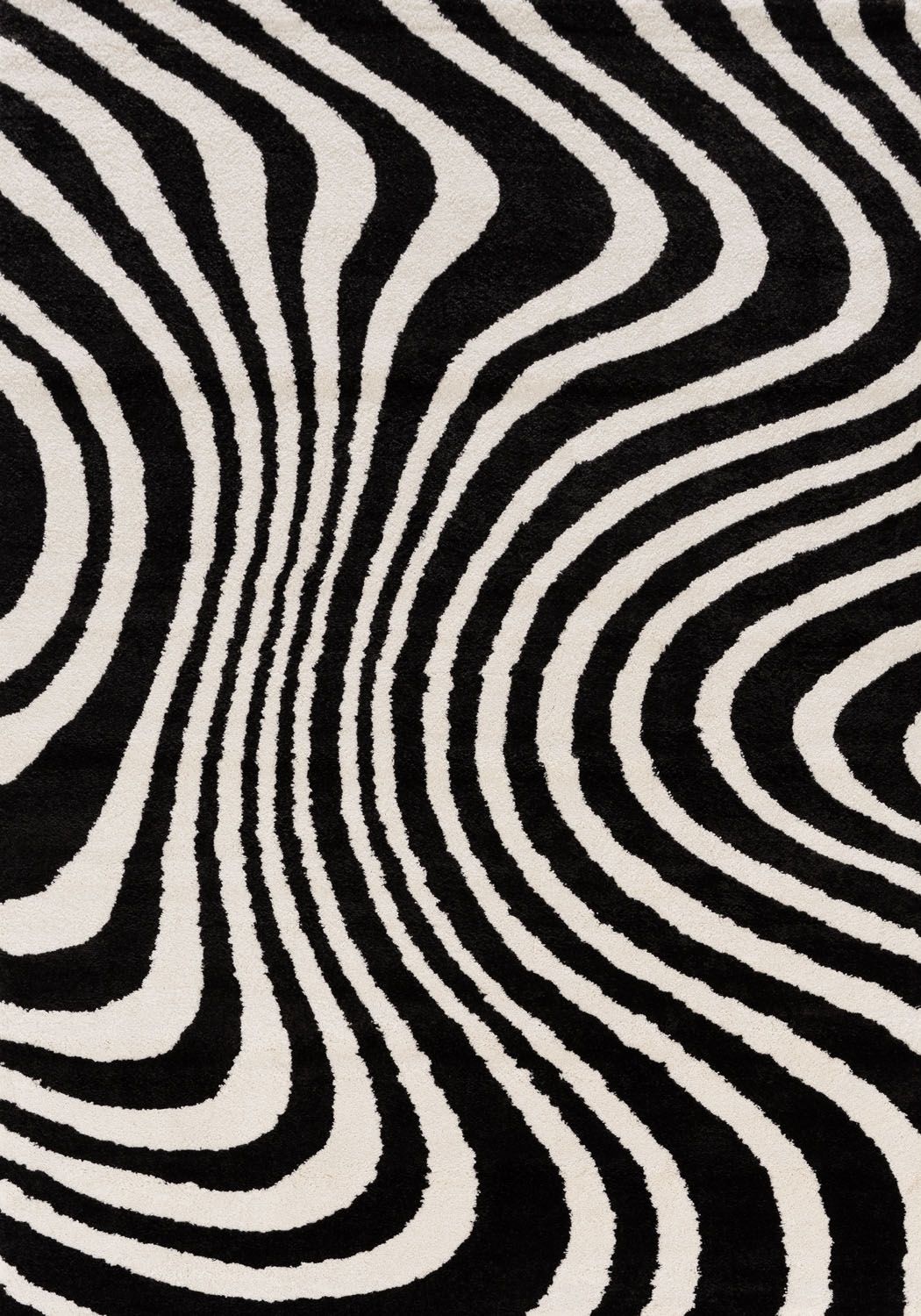 Joli Striped Black & White Rug - PN Home