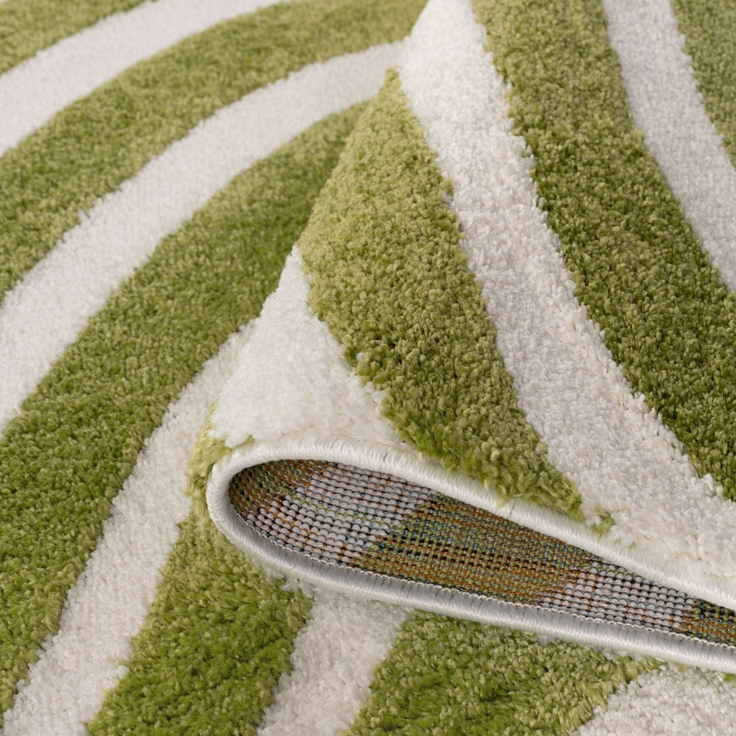 Joli Striped Green & White Rug - PN Home
