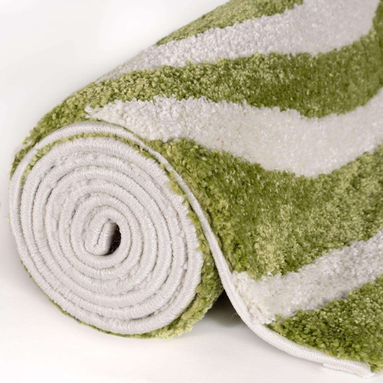 Joli Striped Green & White Rug - PN Home