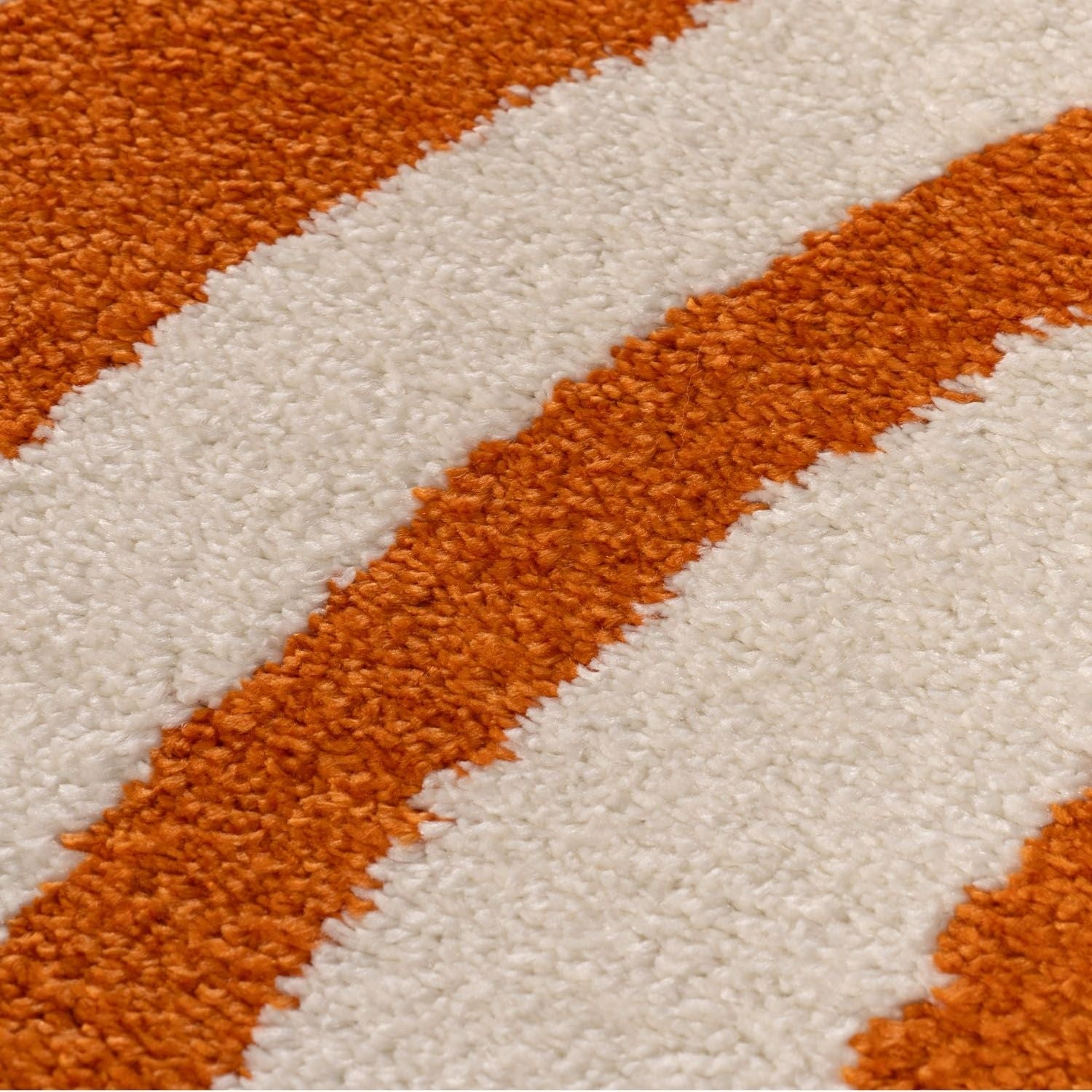 Joli Striped Orange & White Rug - PN Home