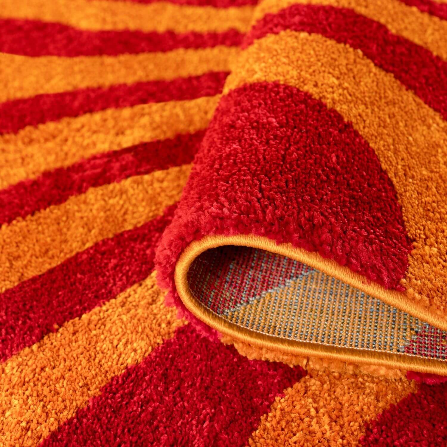 Joli Striped Red & Orange Rug - PN Home