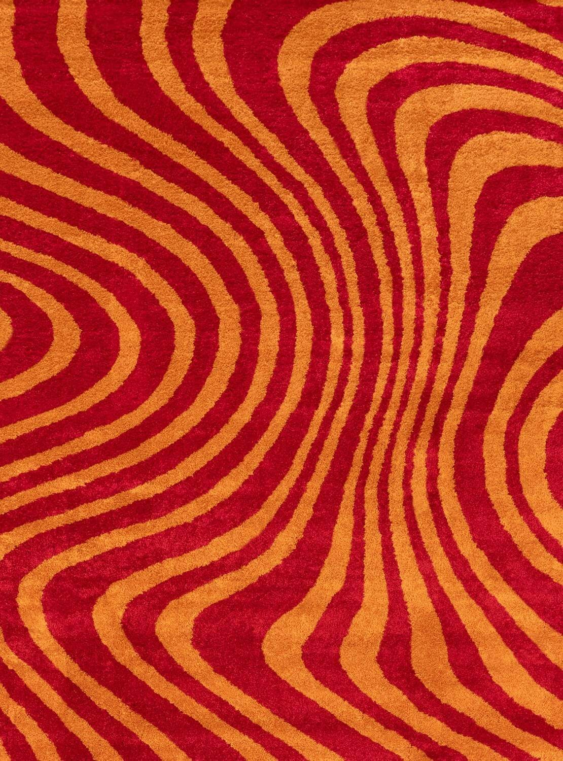 Joli Striped Red & Orange Rug - PN Home