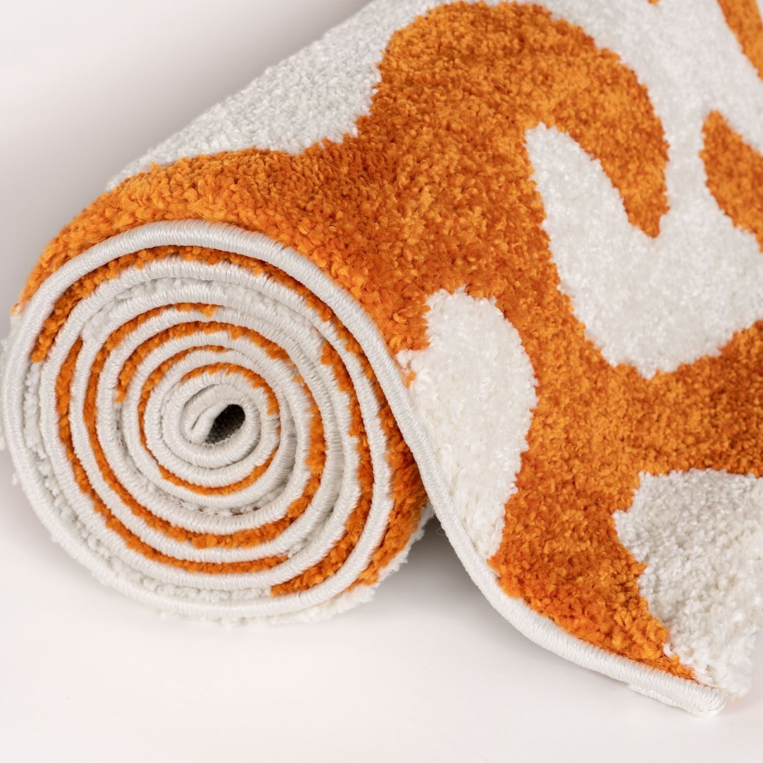 Joli Doodle Orange & White Rug - PN Home
