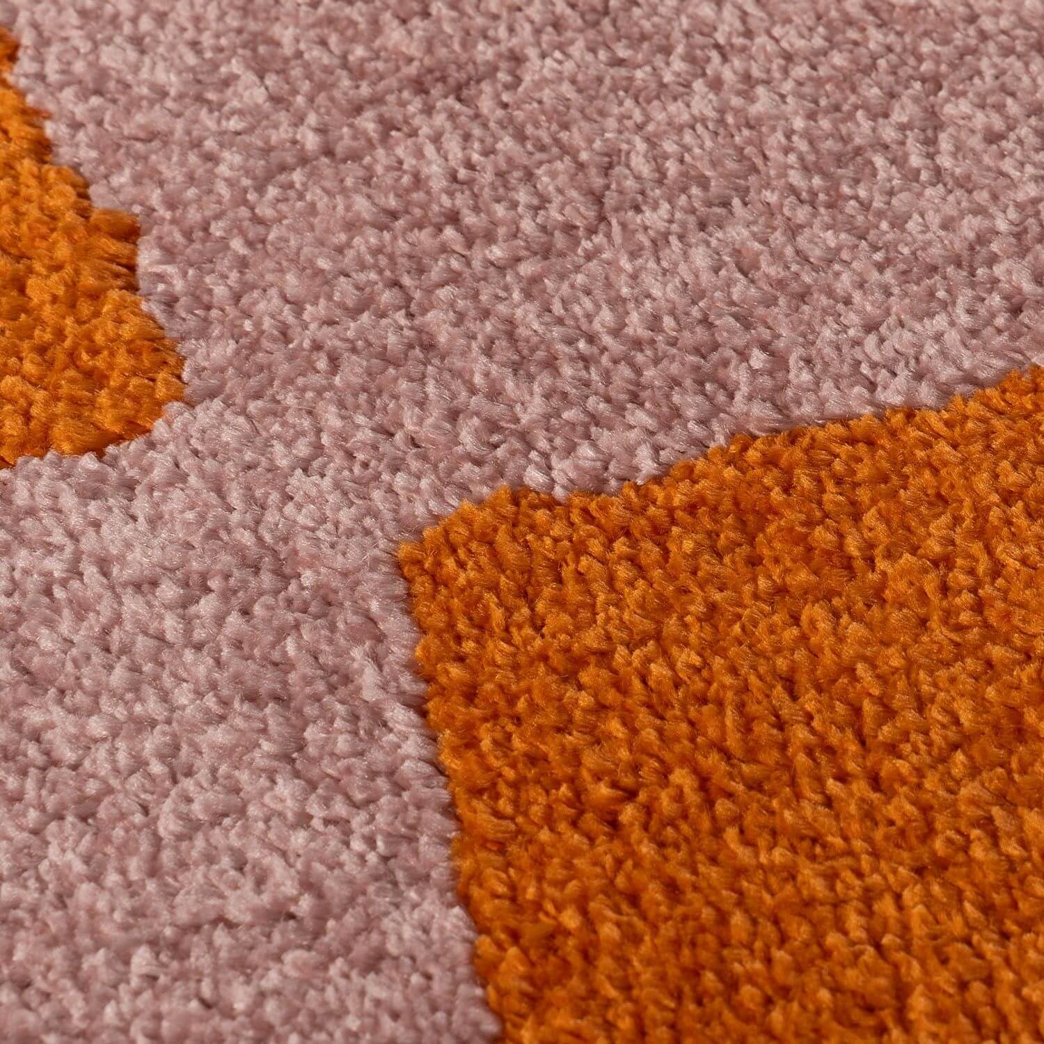 Joli Checkered Orange & Pink Rug - PN Home