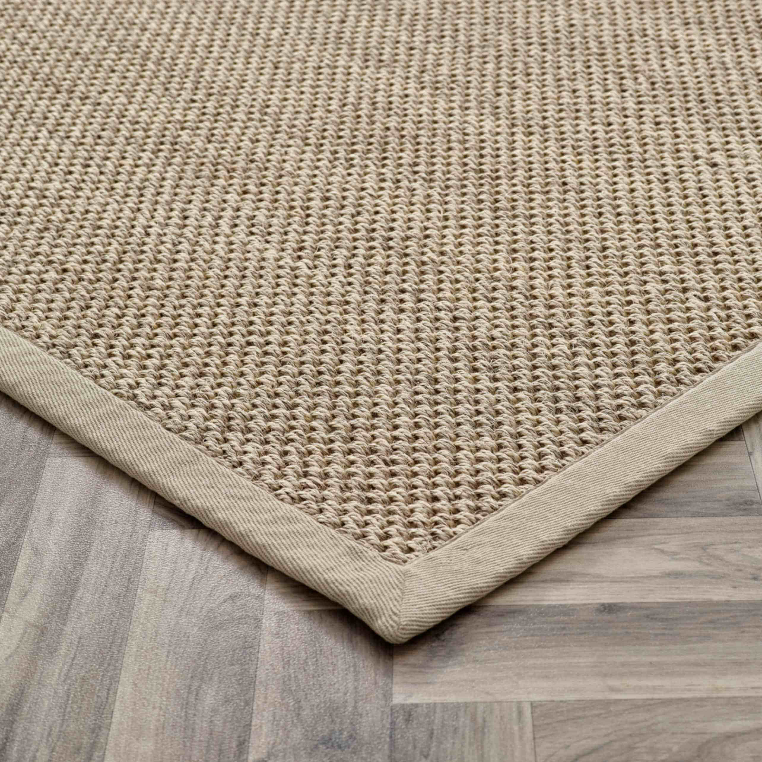 Bordered Light Beige Non-Slip Sisal Rug - PN Home