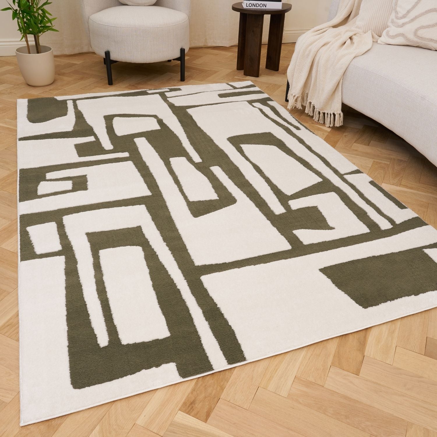 Loft Abstract Green Rug - PN Home