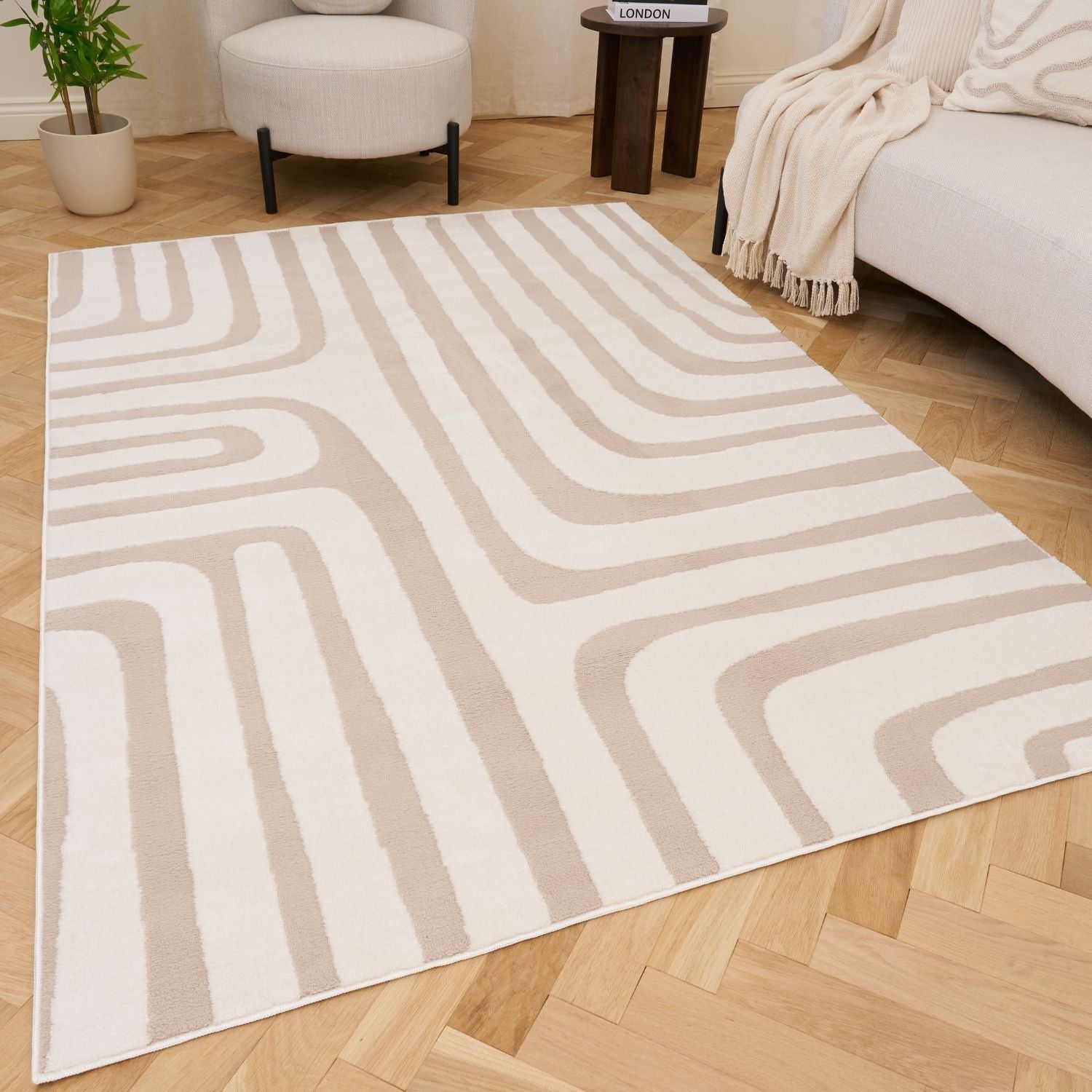 Loft Geometric Beige Rug - PN Home