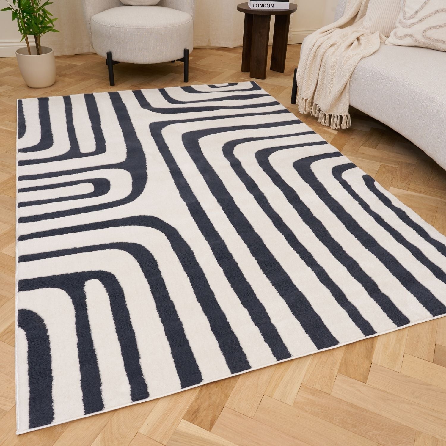 Loft Geometric Blue Rug - PN Home