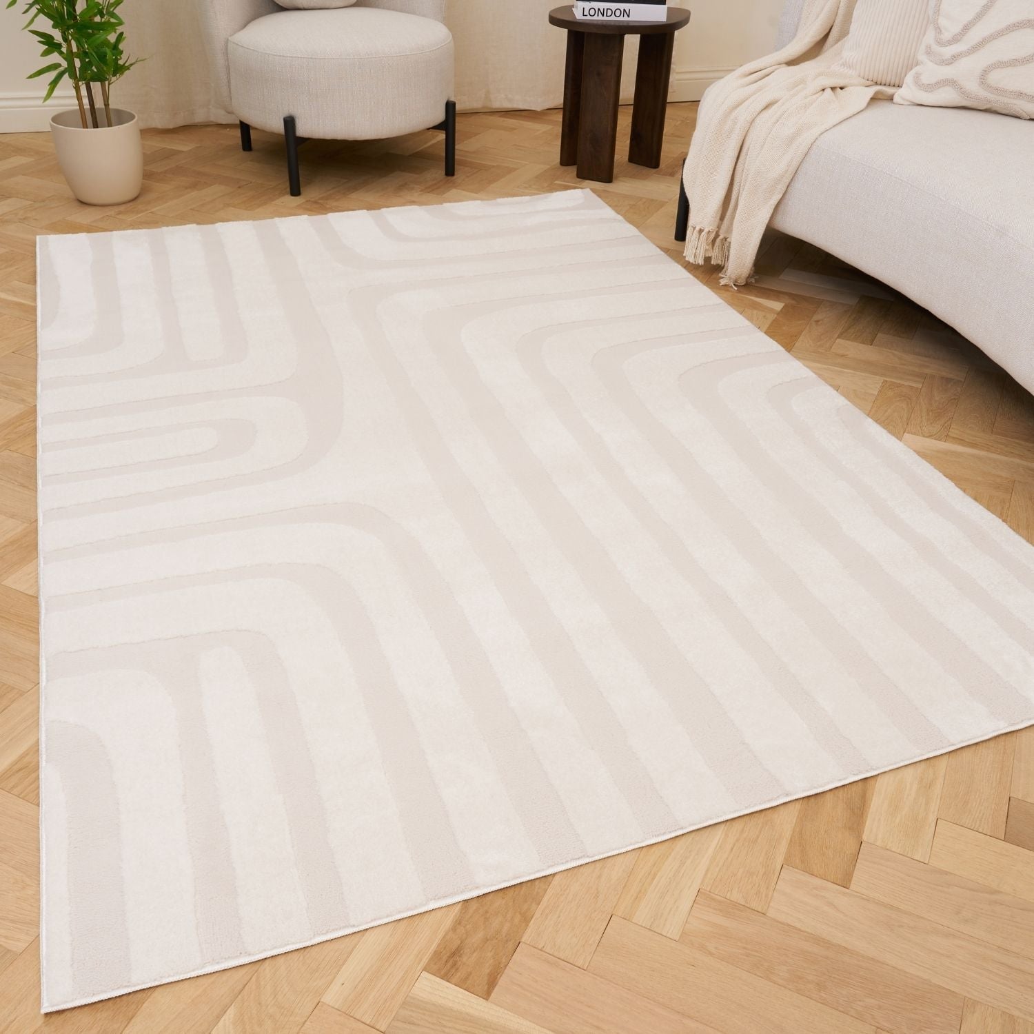 Loft Geometric Cream Rug - PN Home