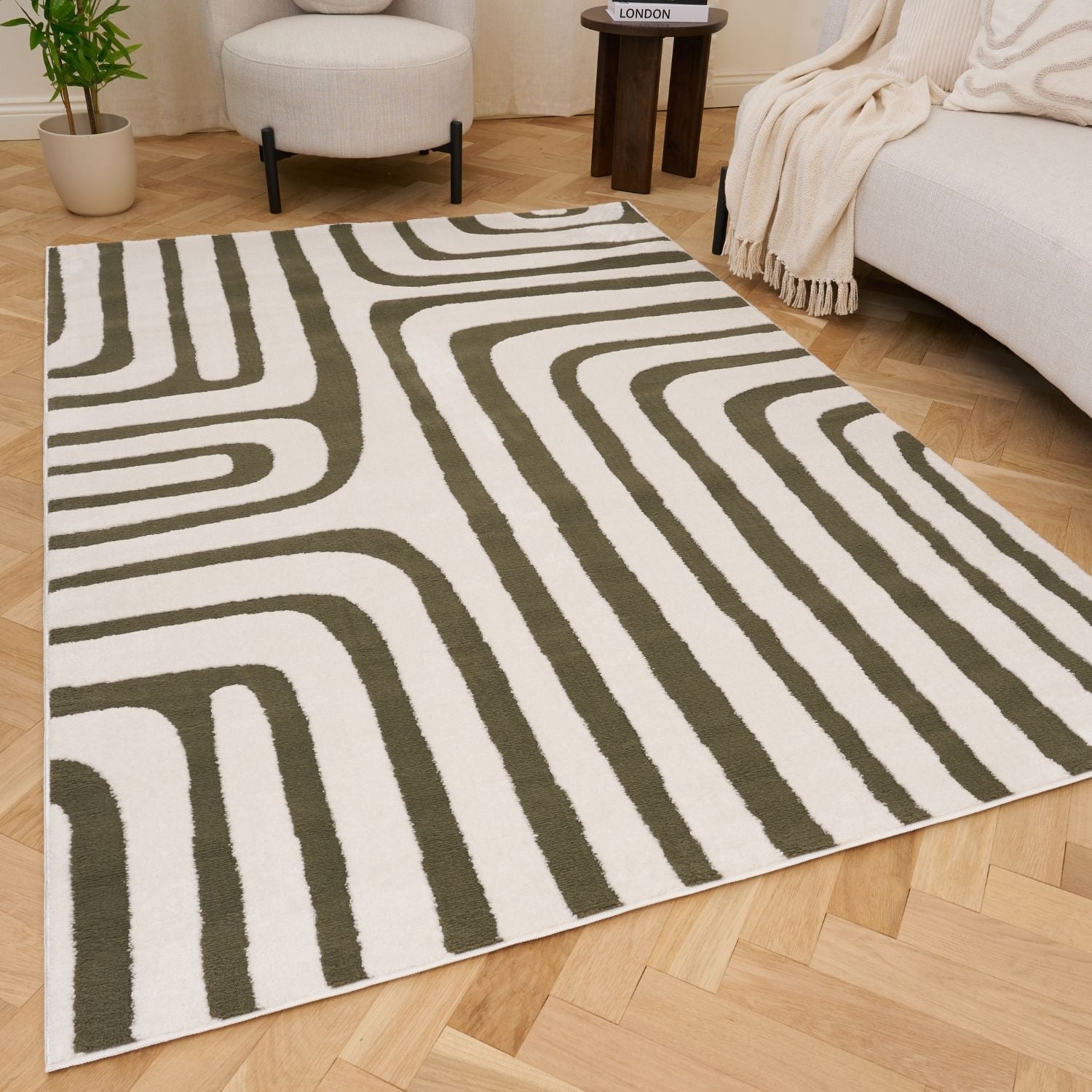 Loft Geometric Green Rug - PN Home