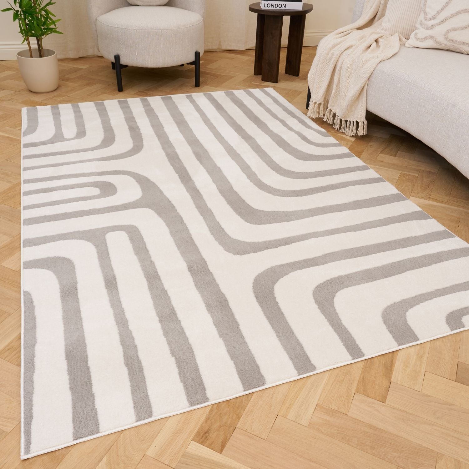 Loft Geometric Grey Rug - PN Home