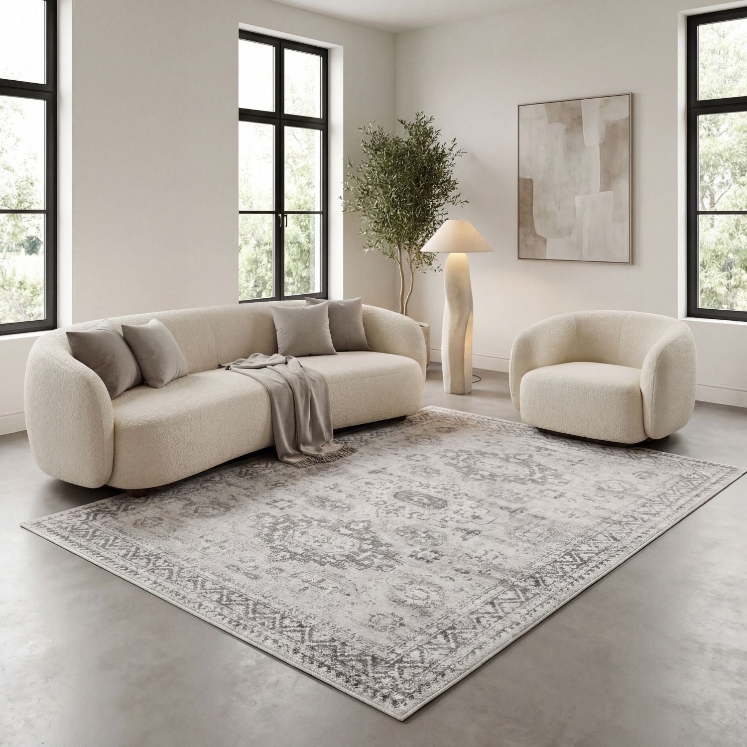 Montana Vintage Grey Rugs | 4050 - PN Home