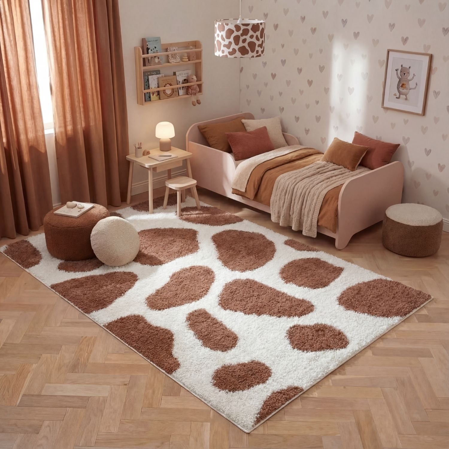 Moodi Shaggy Terra Froth Rug - PN Home