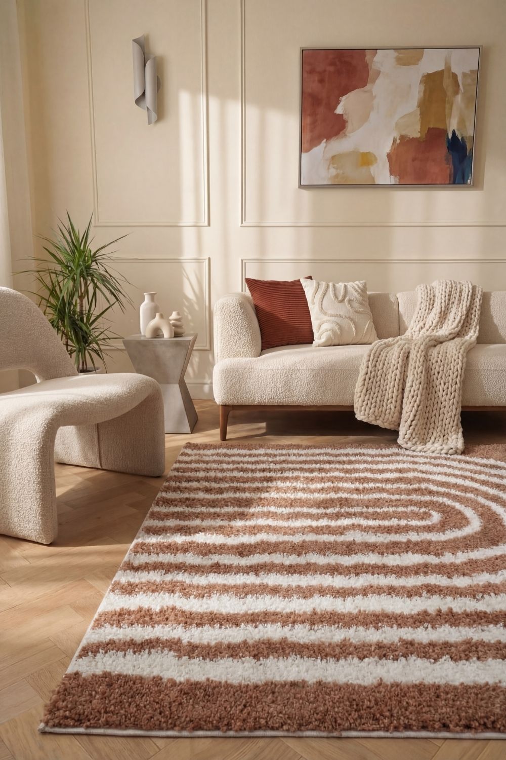Moodi Shaggy Terra Tawny Rug - PN Home