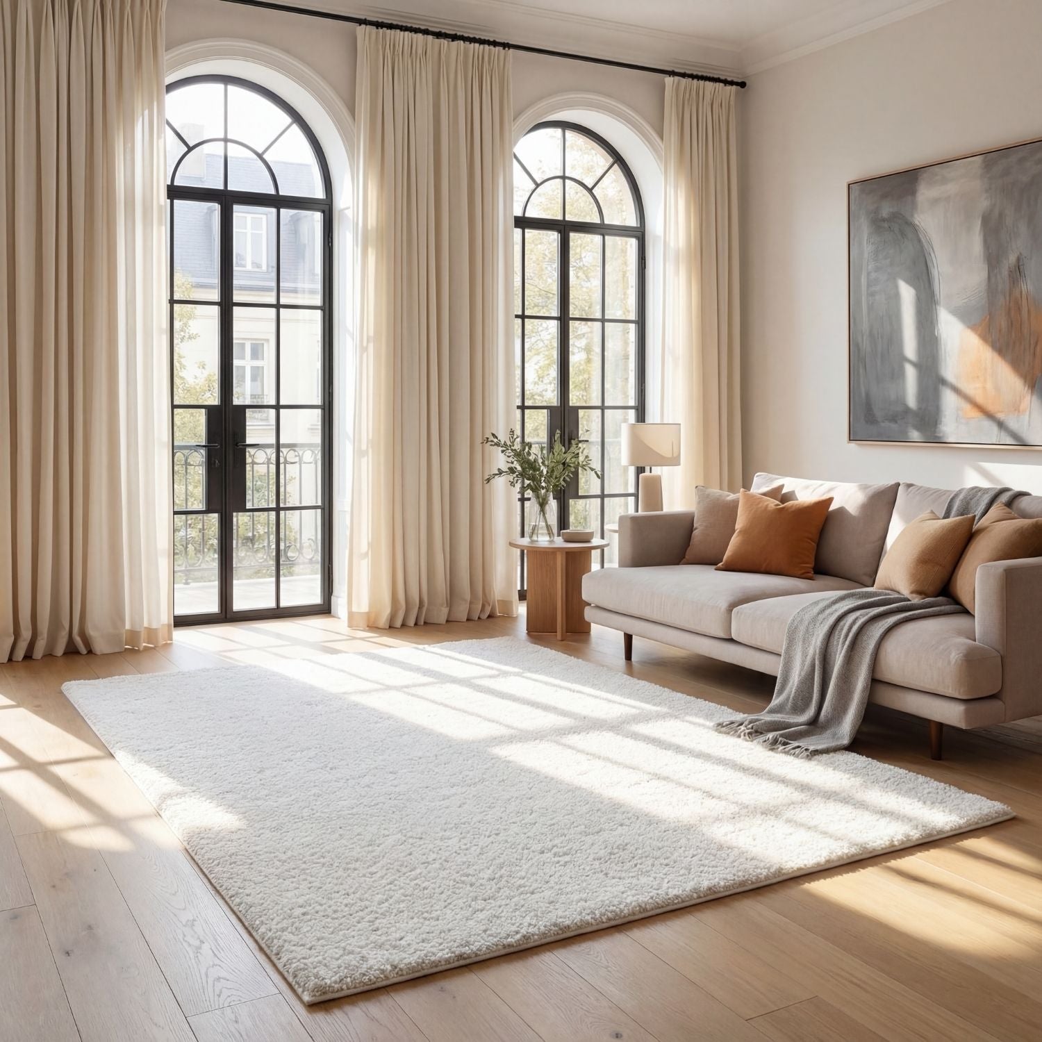 Myshaggy Solid White Rug - PN Home