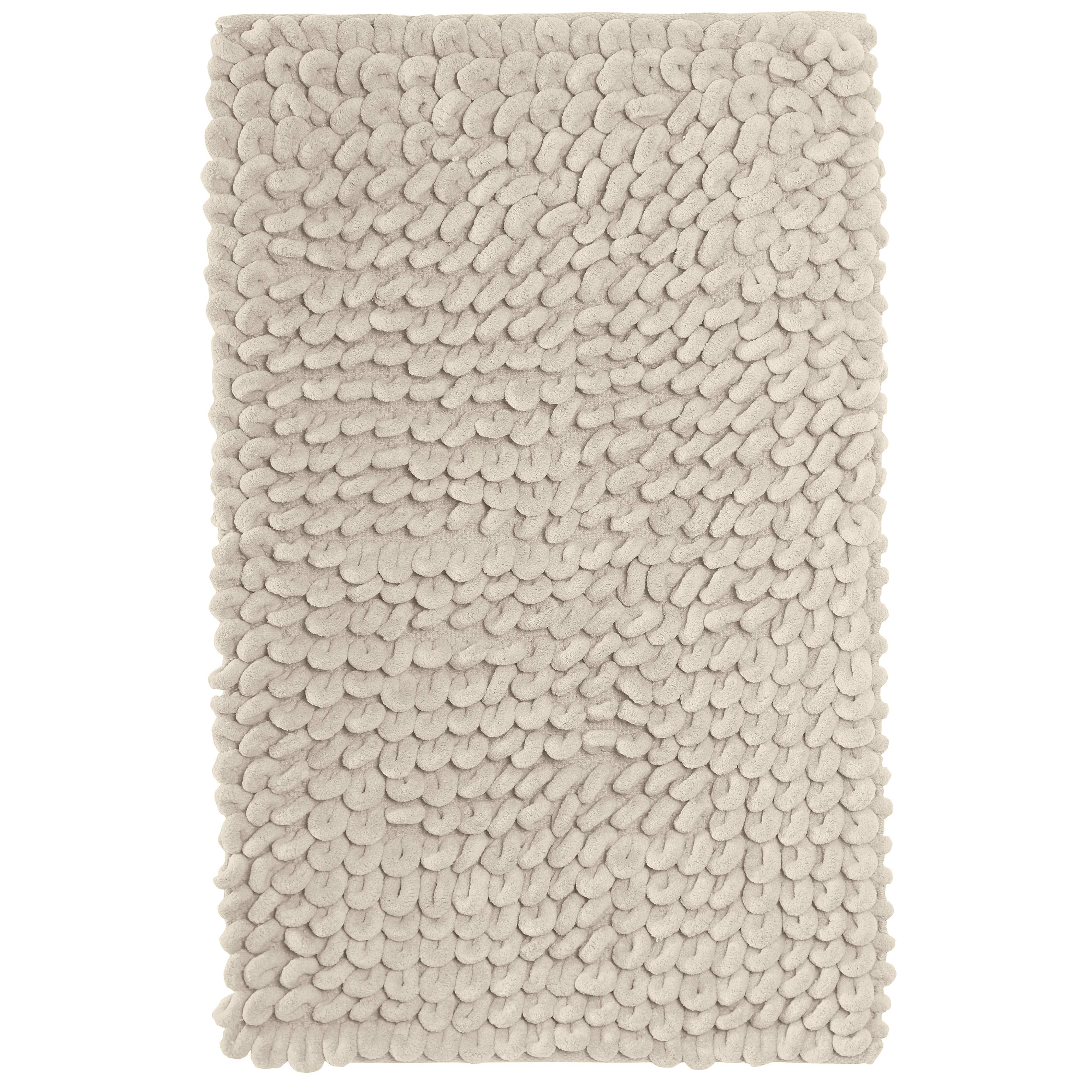 OLIVIA ROCCO Jumbo Loop Bath Mat Non Slip Water Absorbent Rug Easy-Care Hotel-Quality Textile