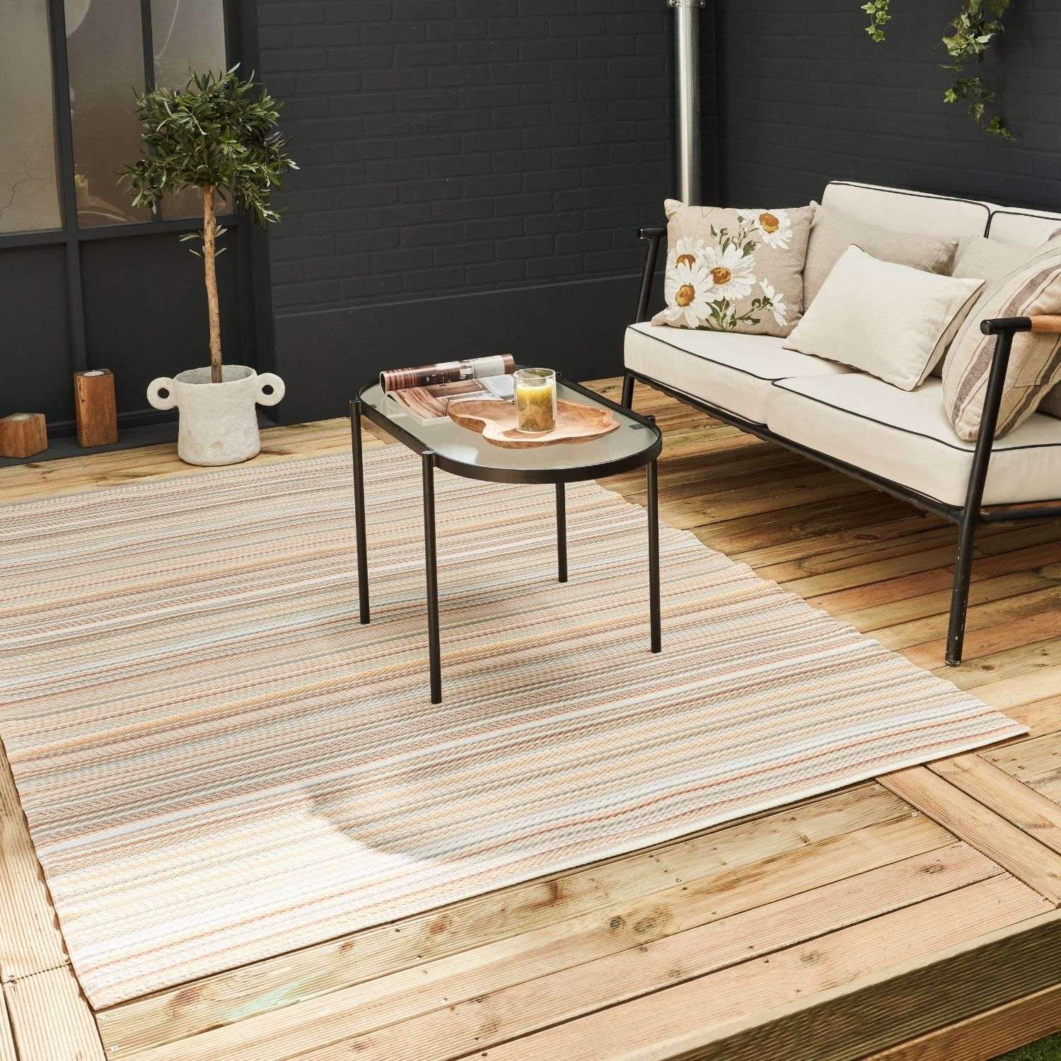 Rainbow Outdoor Rug Beige | 1020 - PN Home