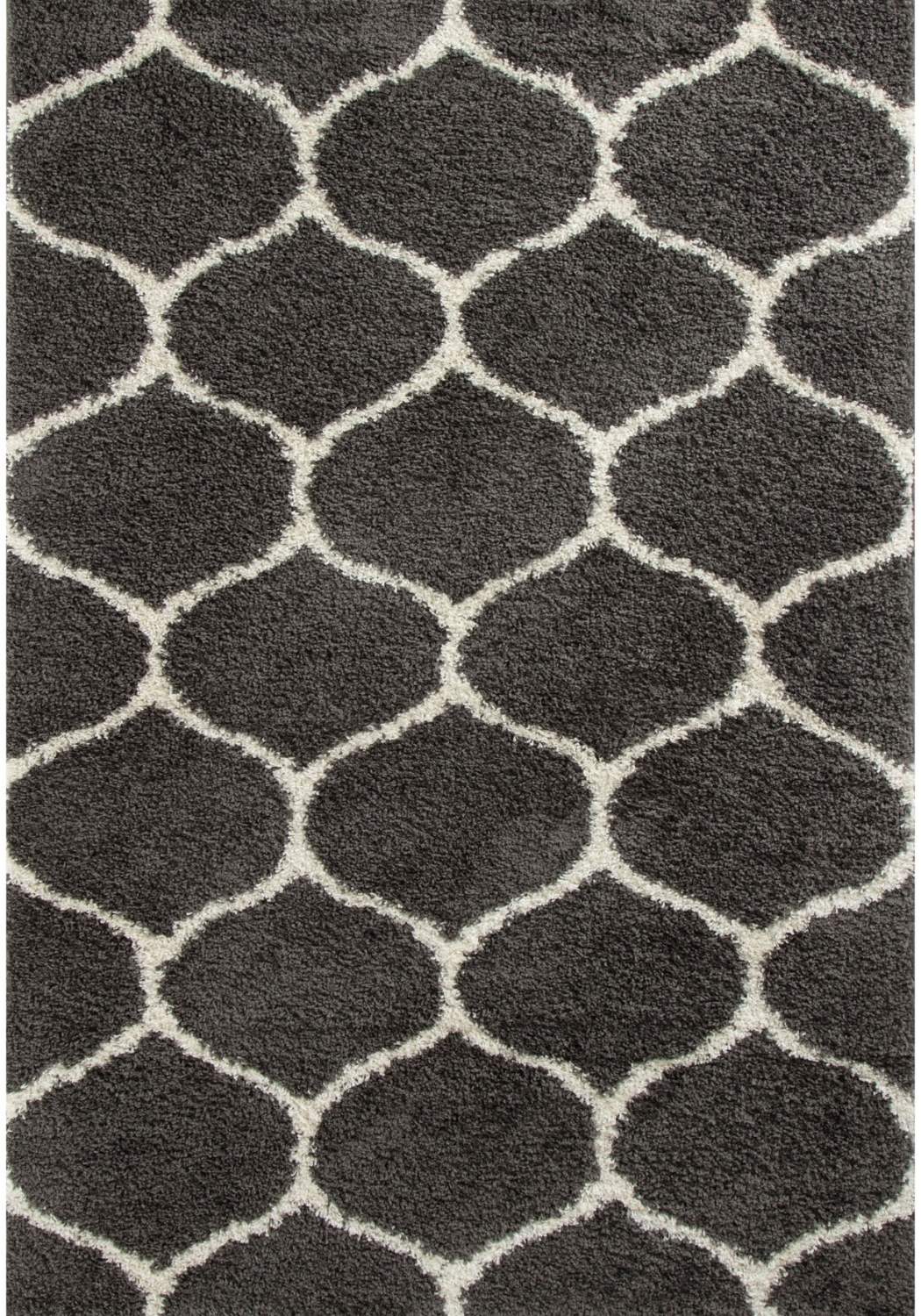 Moroccan Dark Grey Shaggy Rug | 640 - PN Home