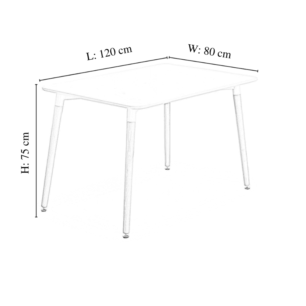Patchwork Halo Dining Table Set - Set of 4 Patchwork Retro Chairs & a Halo Dining Table w/ Solid Wooden Legs