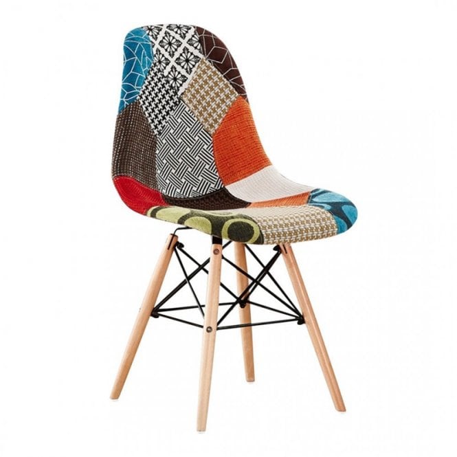 Patchwork Tulip Fabric Dining Chair