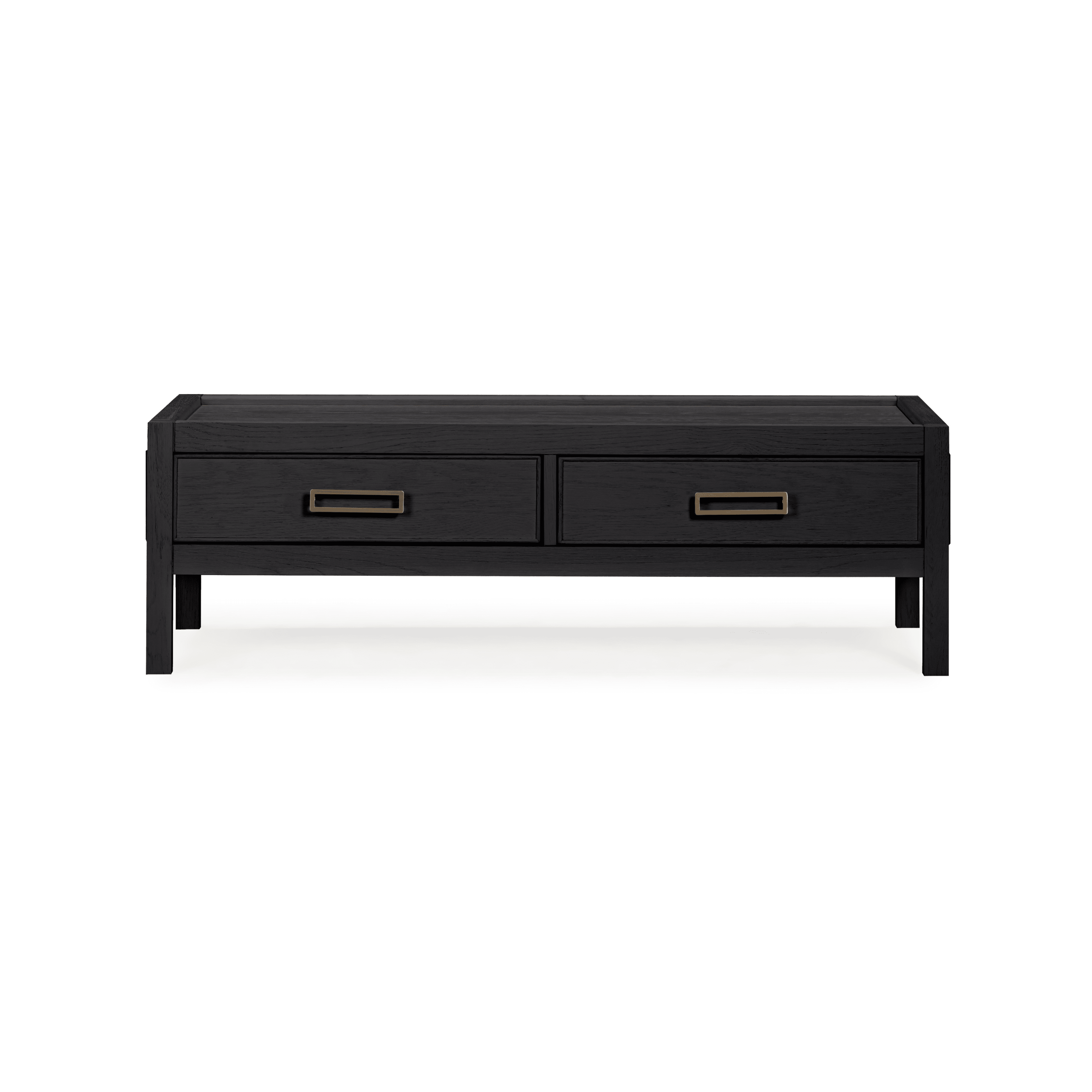 Soho Black Oak Veneer 2 Drawer Coffee Table
