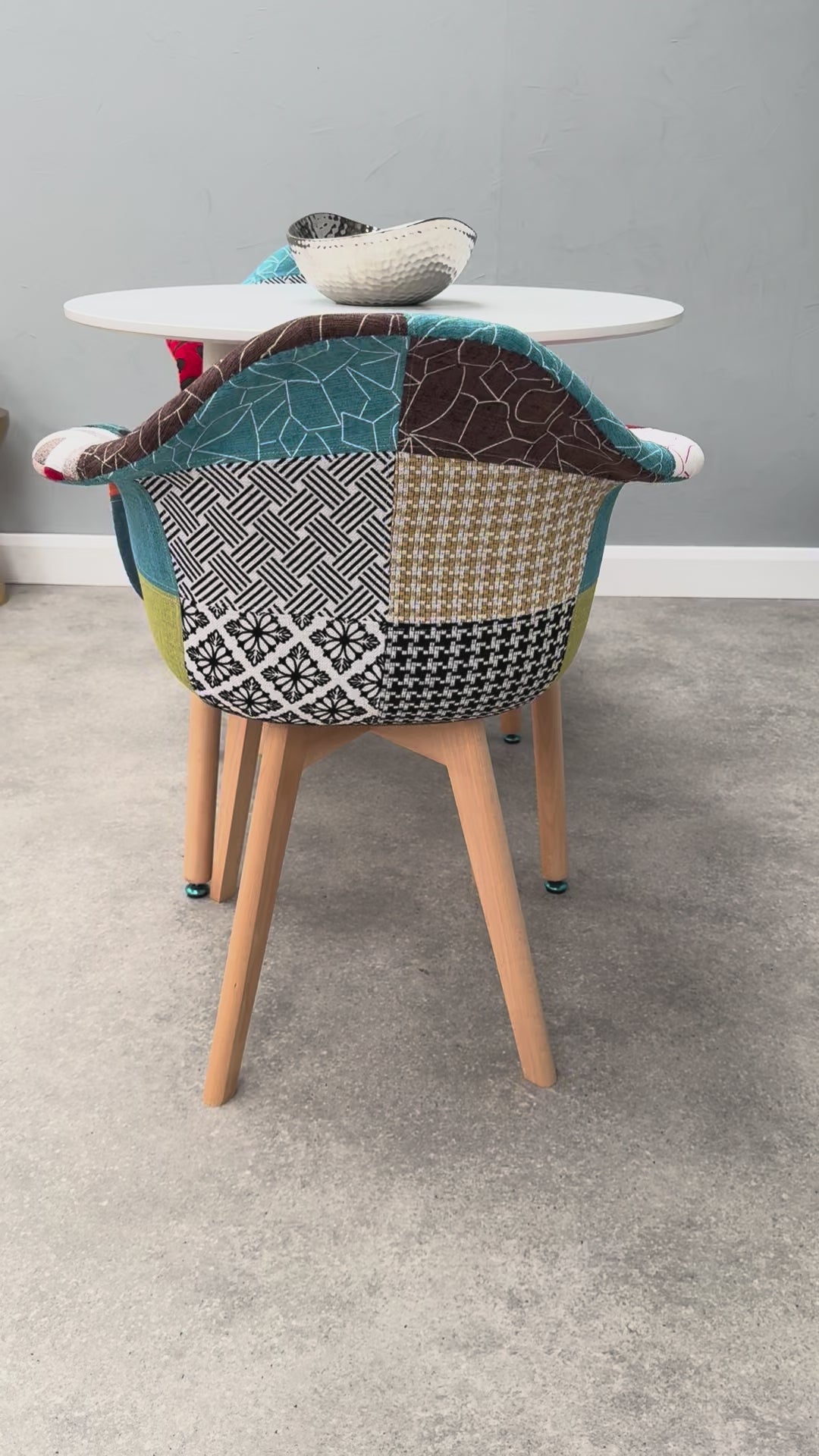 Patchwork Halo Dining Table Set - Set of 2 Patchwork Retro