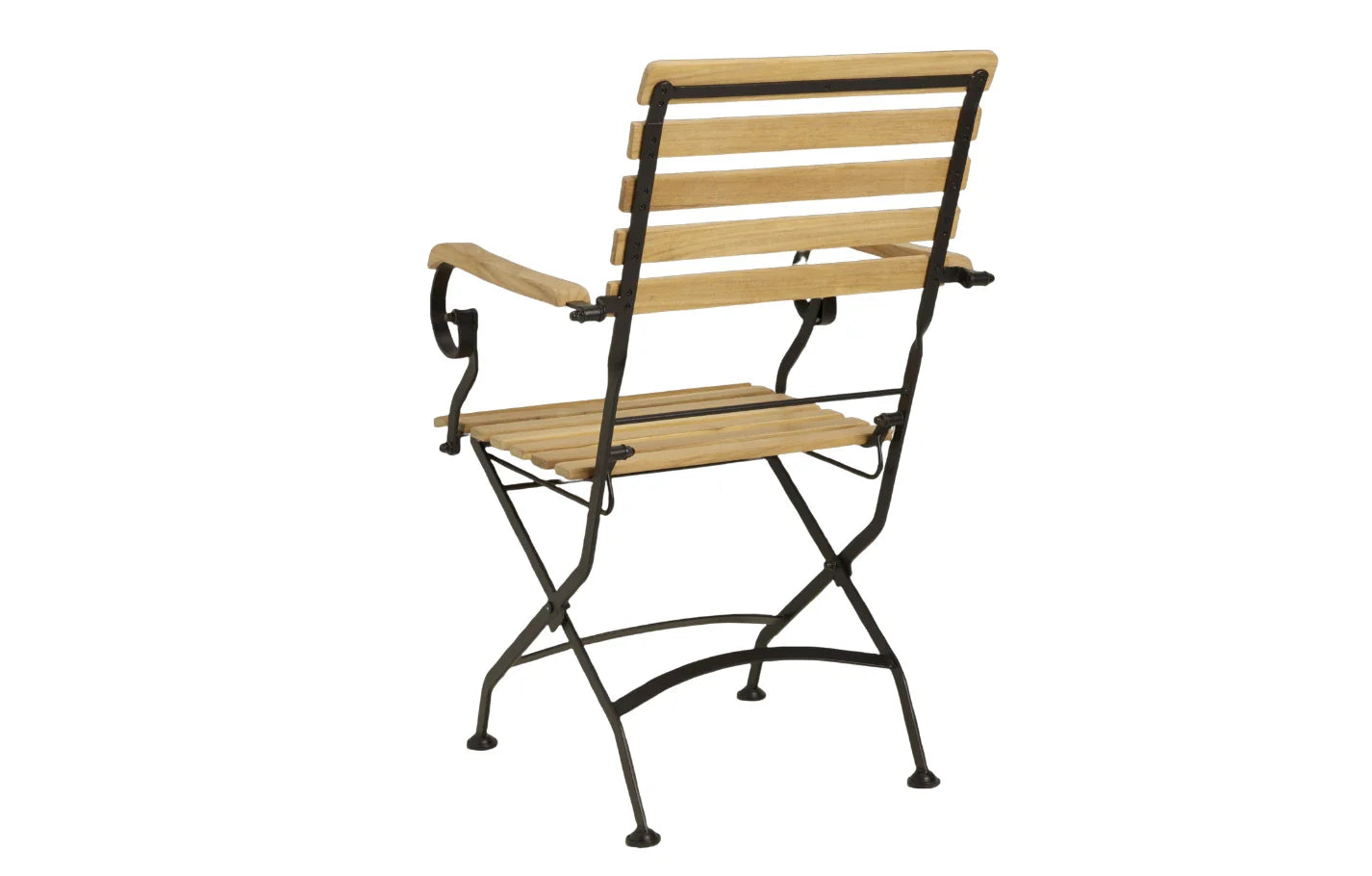 Sicily 4 Seater Teak and Wrought Iron Rectangular 120cm Garden Dining Set - PN Home