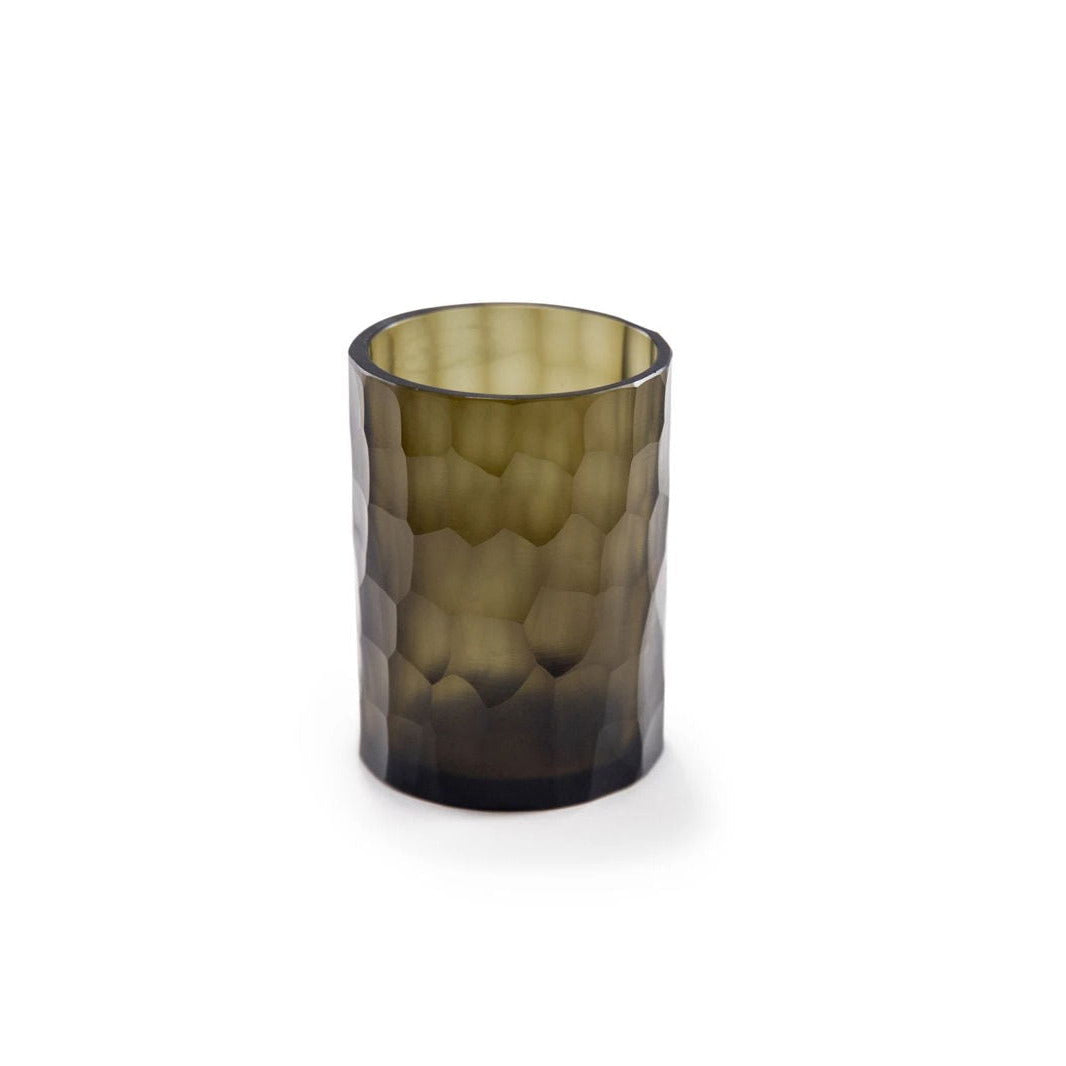 LAZULI CANDLEHOLDER - H10 D8 cm - INDIGO SMOKE