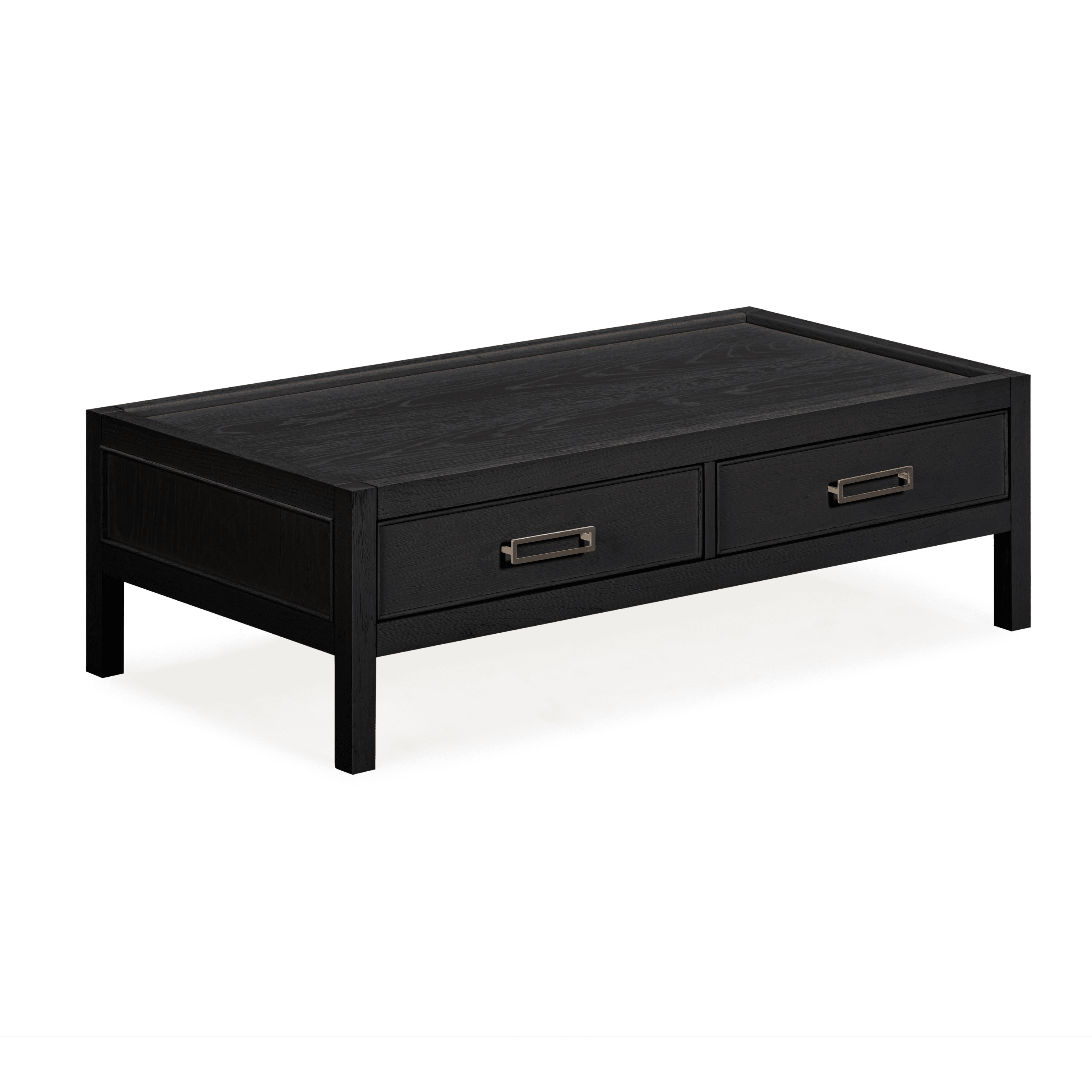 Soho Black Oak Veneer 2 Drawer Coffee Table